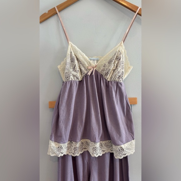 Anthropologie Eberjey Light Purple Cami & Long Pant Pajama Set Size Medium - Picture 3 of 7